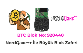 NerdQaxe++ 920440 BTC Blok Ödülünü Kazandı