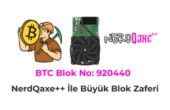 NerdQaxe++ 920440 BTC Blok Ödülünü Kazandı