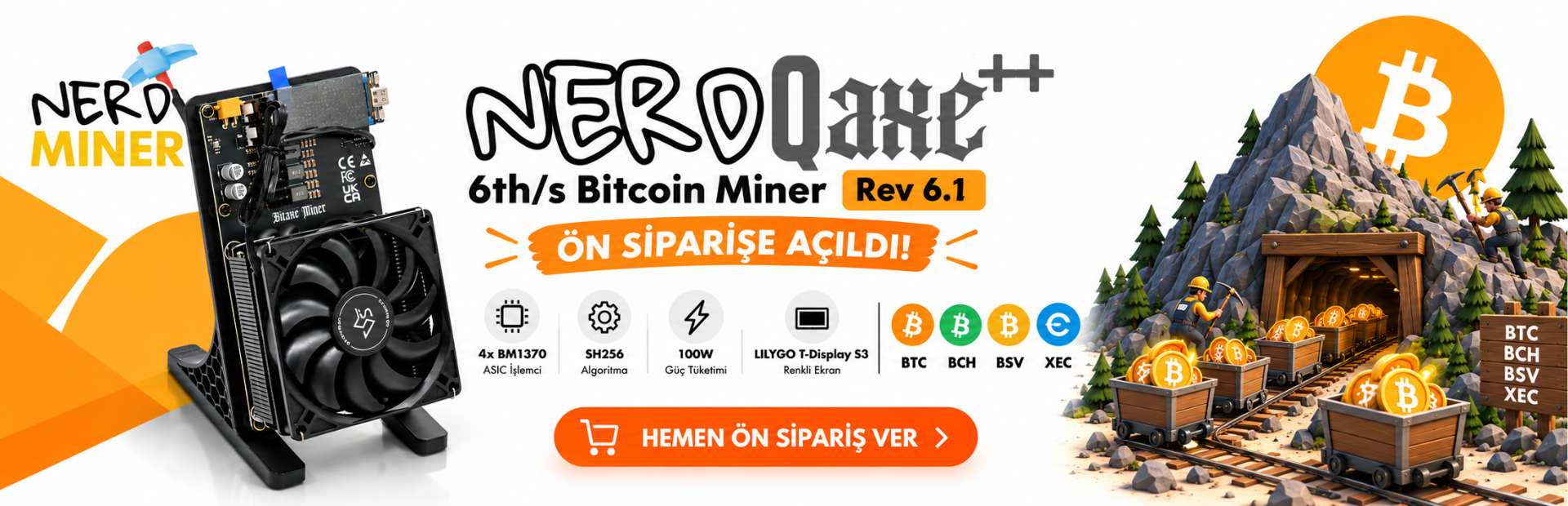 NerdQaxe++ 6TH/s Miner Rev 6.1