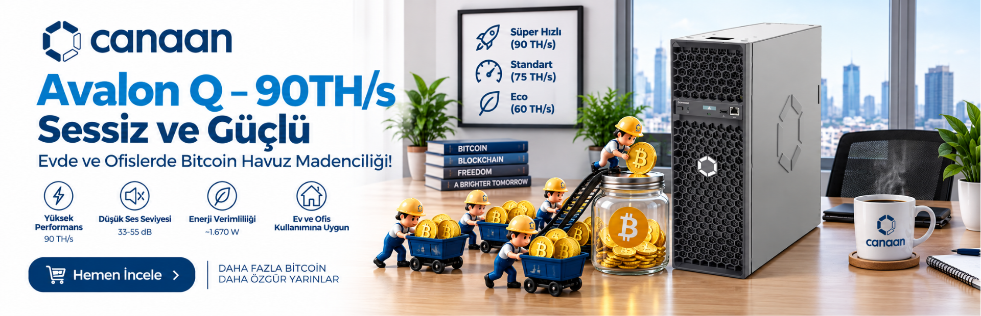 Avalon Q 90TH/s Bitcoin Miner